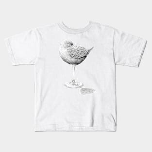 vogel met glazen poot Kids T-Shirt